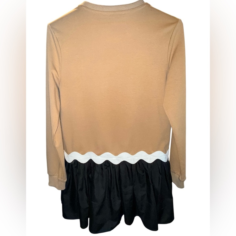 Strut & Bolt Boutique Ruffled Hemline Colorblock Midi Dress, Size Medium, NWOT - Picture 3 of 6